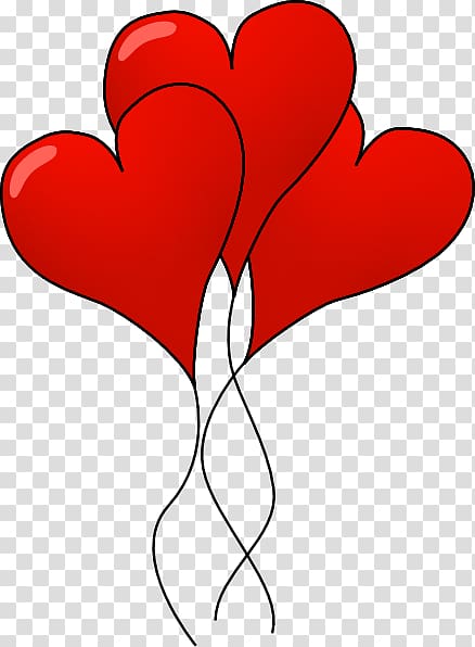 Valentines Day Heart Balloon Greeting card , Loveheart transparent background PNG clipart