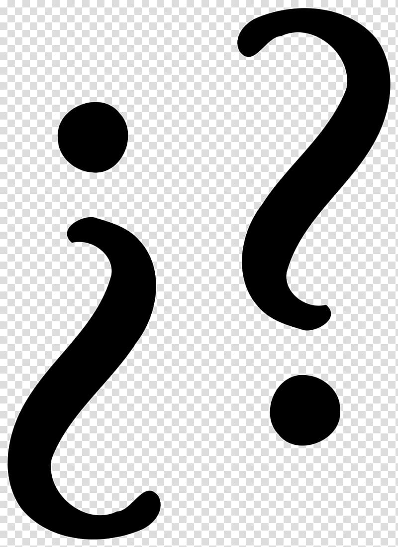 Question mark Exclamation mark Punctuation Sign Full stop, interrogacion transparent background PNG clipart