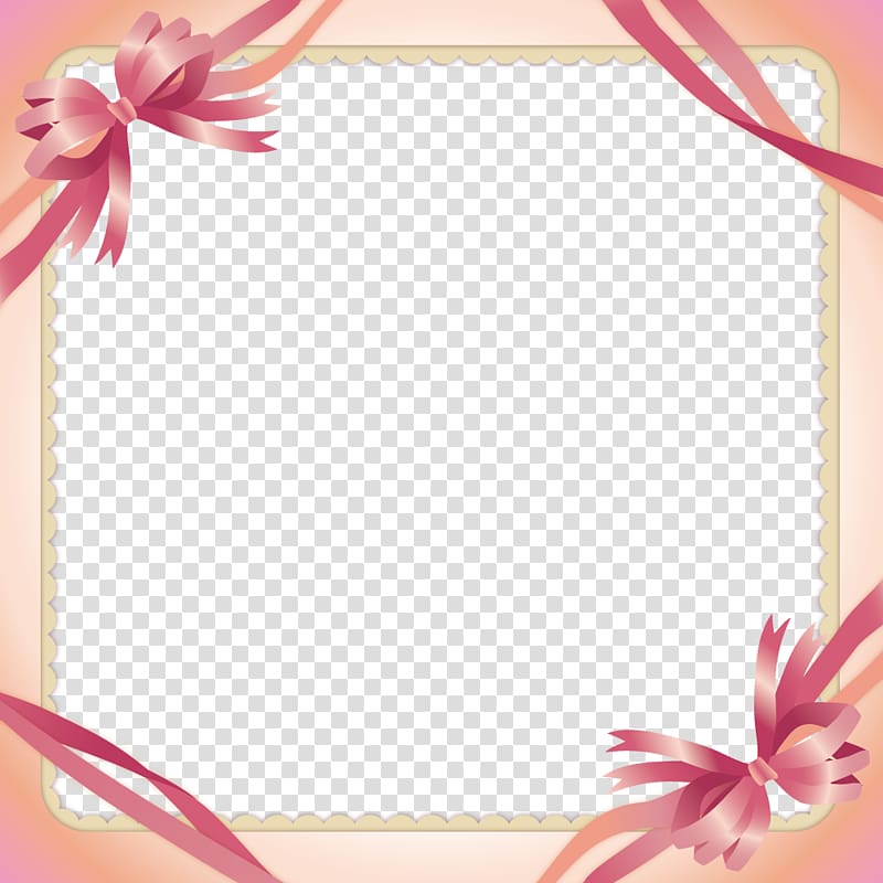Pink ribbon , Pink Ribbon Border transparent background PNG clipart