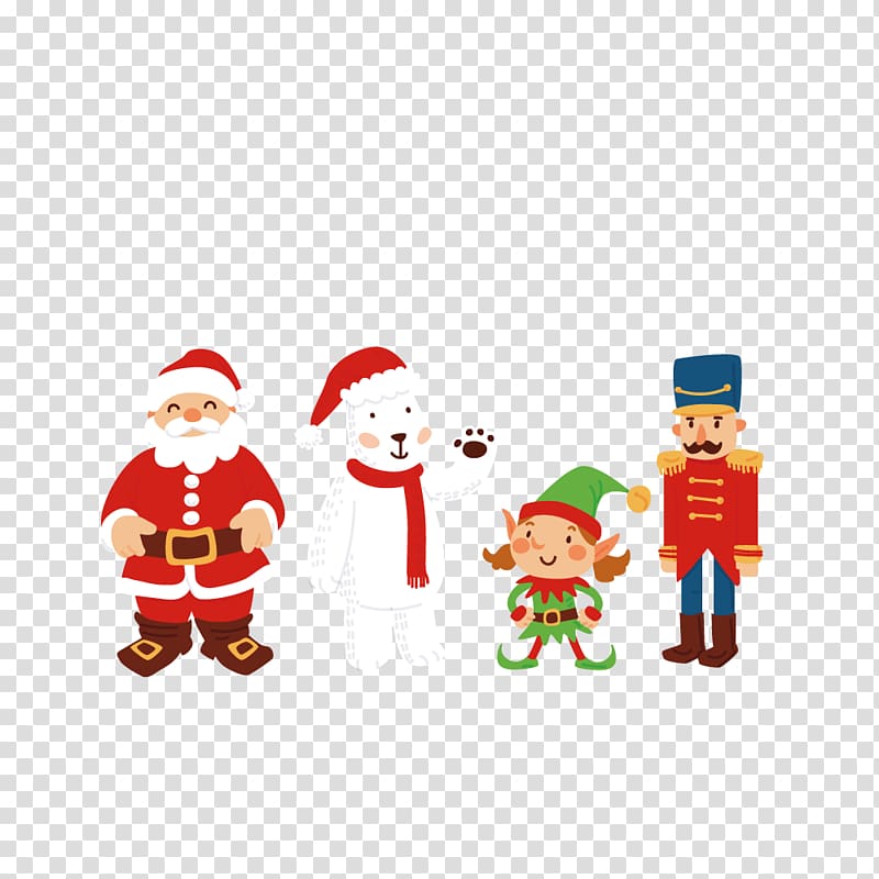 Santa Claus Christmas Euclidean , Cute christmas elements transparent background PNG clipart