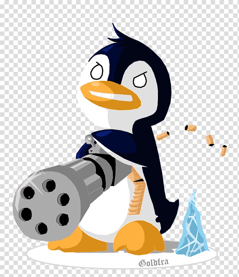Linux Gun Computer Software Bird Computer Decoration Girl Game, penguins transparent background PNG clipart