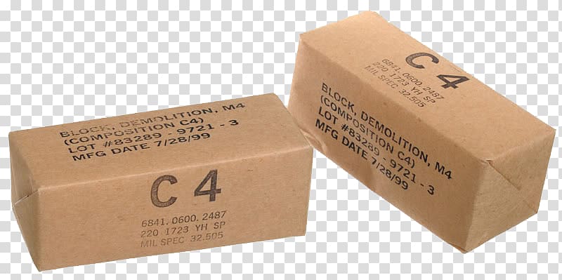 C-4 Plastic explosive Explosive material Semtex, cosmetic packaging transparent background PNG clipart