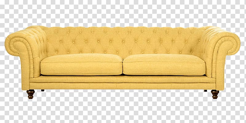Yellow Couch Table Sofa bed Mustard, classical decorative material transparent background PNG clipart