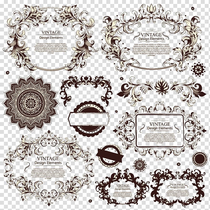 assorted frames decor, frame Euclidean Vintage clothing , Plant borders transparent background PNG clipart