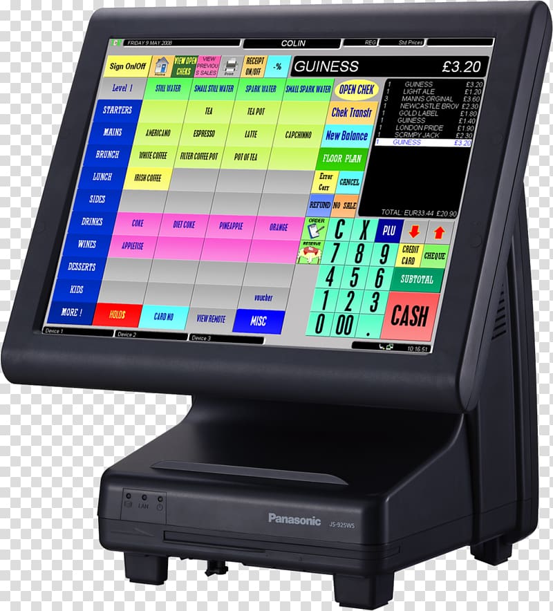 Display device Point of sale Cash register Touchscreen Computer Software, others transparent background PNG clipart