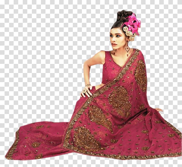 Woman Female Dress Indian people, oriental transparent background PNG clipart
