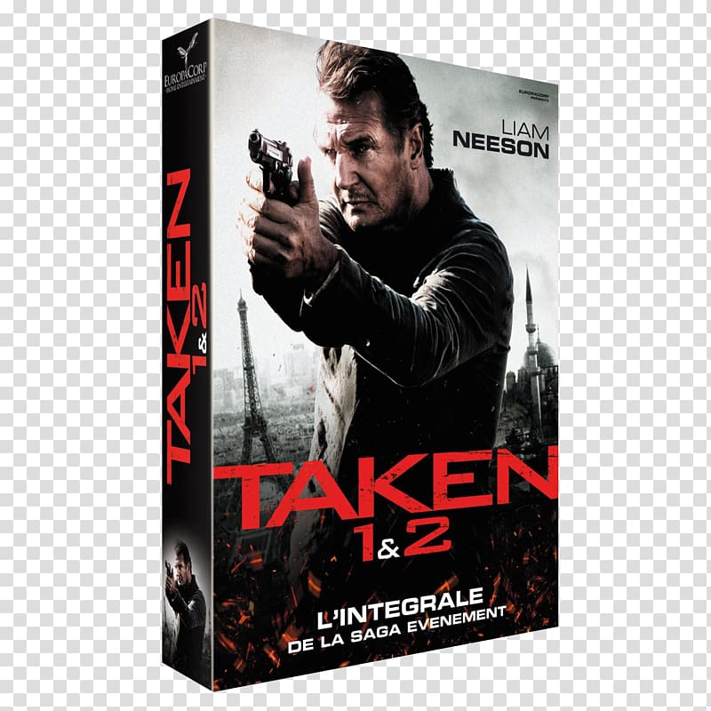 Liam Neeson Taken Blu-ray disc Bryan Mills Action Film, Maggie Grace transparent background PNG clipart