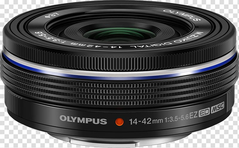 Olympus M.Zuiko Digital ED 14-42mm f/3.5-5.6 EZ Olympus M.Zuiko Wide-Angle Zoom 14-42mm f/3.5-5.6 Micro Four Thirds system Camera lens, camera lens transparent background PNG clipart
