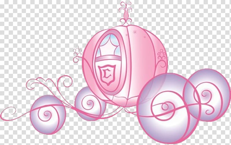 Cinderella Disney Princess Carriage Wall decal, Cartoon Baby Carriage transparent background PNG clipart