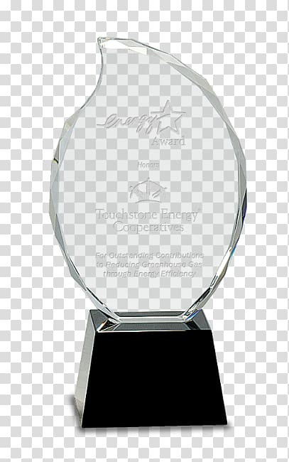 Trophy Award Crystal Glass Commemorative plaque, glass trophy transparent background PNG clipart