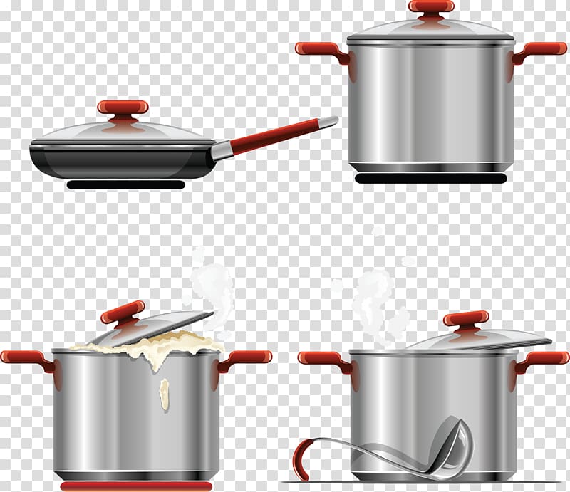 Cookware and bakeware Cooking Kitchen utensil Illustration, Cooking pan transparent background PNG clipart