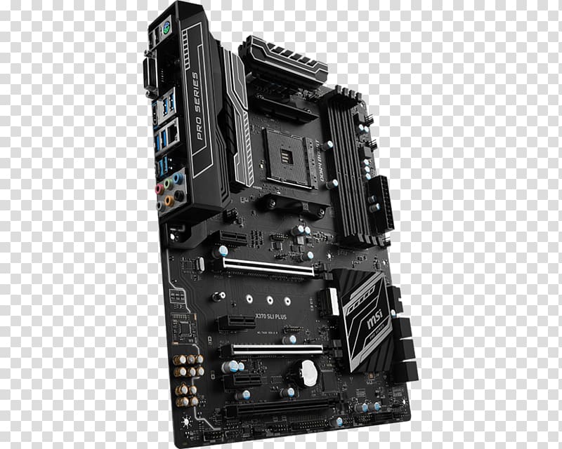 Socket AM4 Motherboard MSI X370 SLI PLUS ATX Scalable Link Interface, Socket Am4 transparent background PNG clipart
