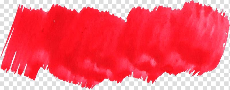 Watercolor painting Brush, red brush transparent background PNG clipart