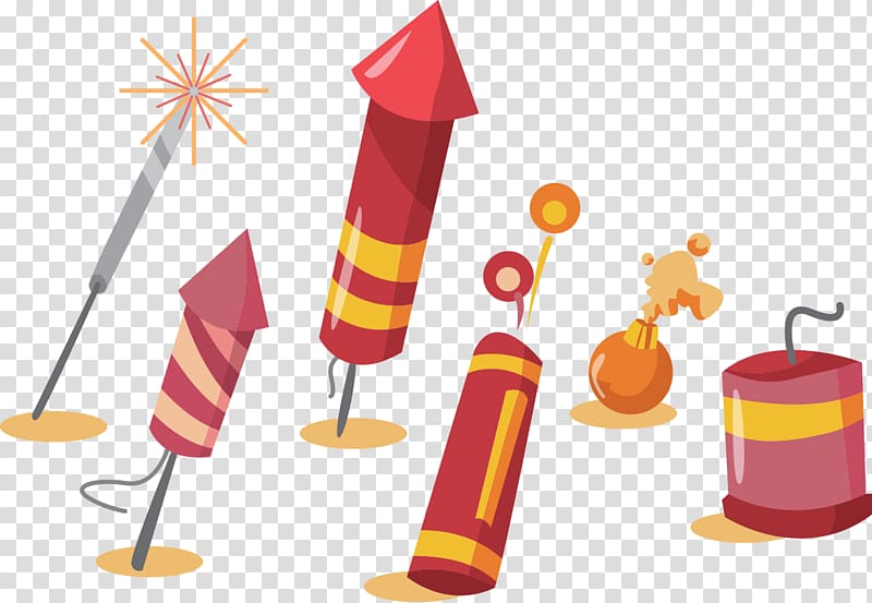 Fireworks Firecracker, Chinese New Year fireworks transparent background PNG clipart