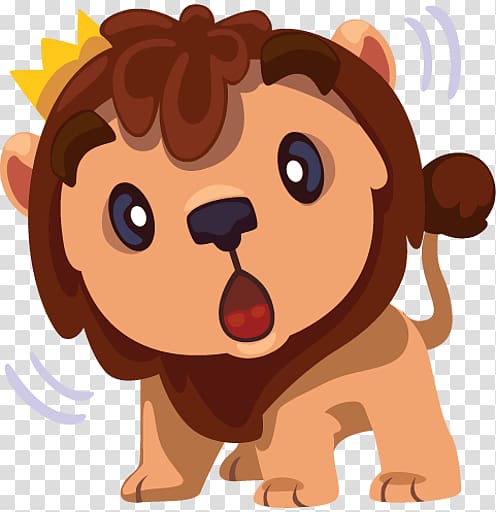 Puppy Lion Sticker Telegram VKontakte, puppy transparent background PNG clipart