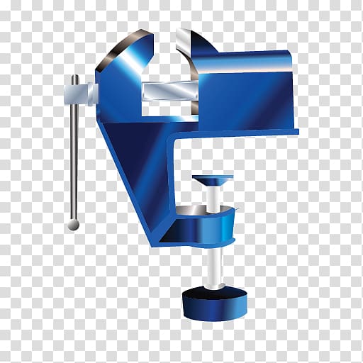 blue machine angle, Vise Vice Clamp transparent background PNG clipart