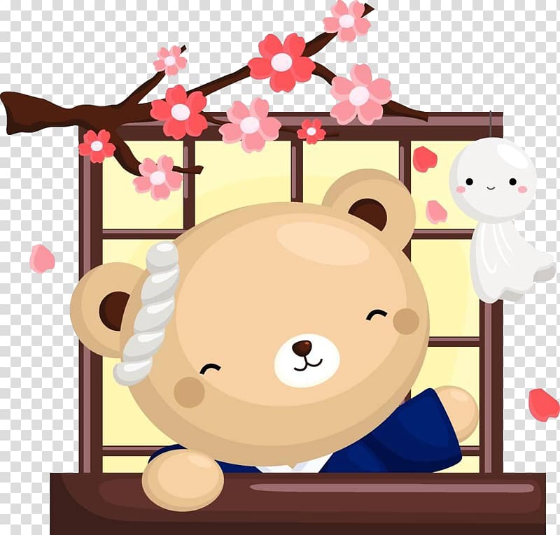 Japan Illustration, Japanese cherry blossoms transparent background PNG clipart