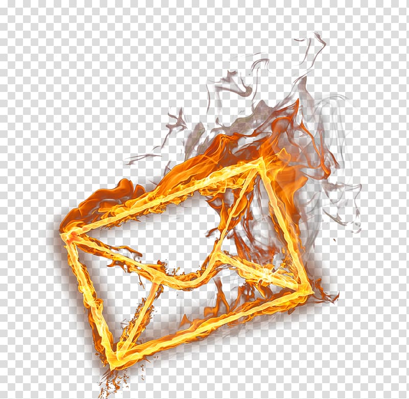 Fire , envelope transparent background PNG clipart