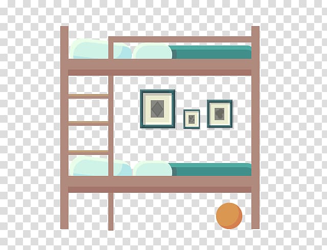 Bedroom, Bunk beds transparent background PNG clipart