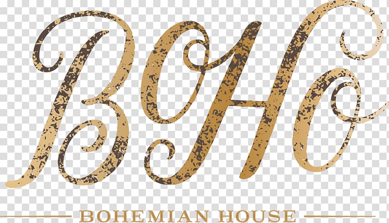 Bohemian House Restaurant Bohemianism Menu Food, boho Logo transparent background PNG clipart