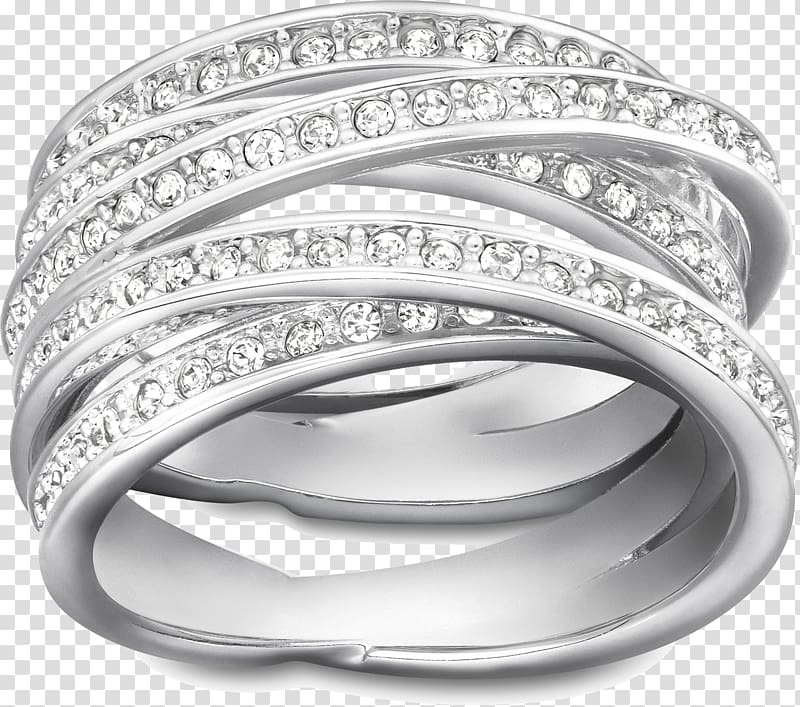 Ring size Swarovski AG Jewellery, Silver Ring transparent background PNG clipart