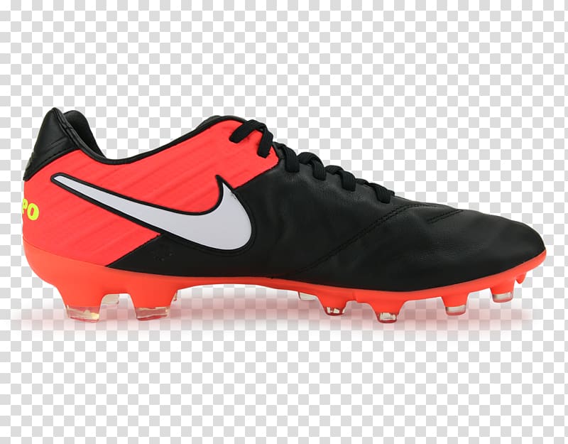 Cleat Sports shoes Buty NIKE TIEMPOX GENIO II LEATHER FG 819213-018, Reflect Orange Nike Soccer Ball Black and White transparent background PNG clipart