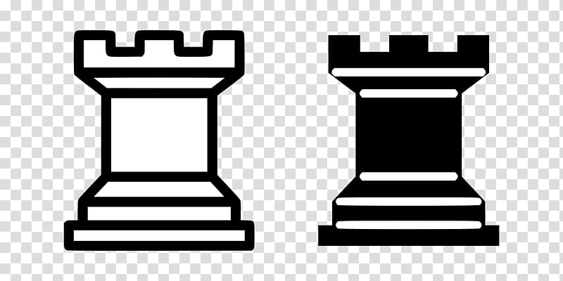 Chess piece Rook White and Black in chess Bishop, chess transparent background PNG clipart