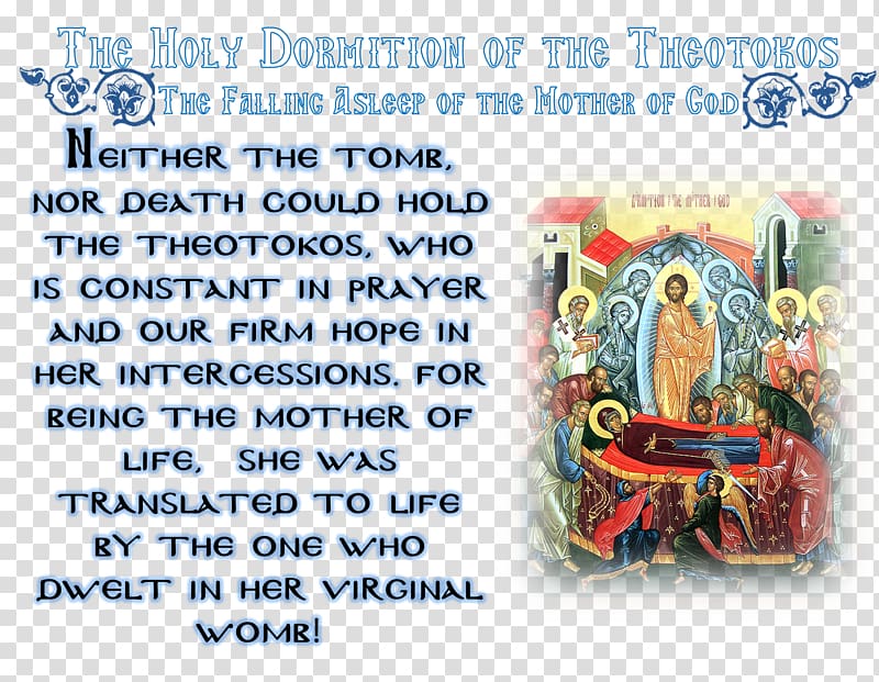Dormition of the Mother of God Organism Line Font, Orthodox Holy Saturday transparent background PNG clipart