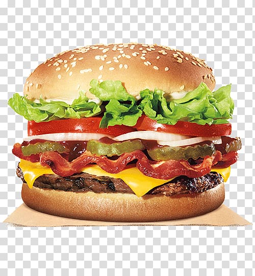 Whopper Hamburger Bacon Jambon-beurre McDonald\'s Quarter Pounder, hamburger transparent background PNG clipart