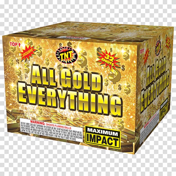 All Gold Everything TNT Fireworks Store Explosion, Gold Firework transparent background PNG clipart