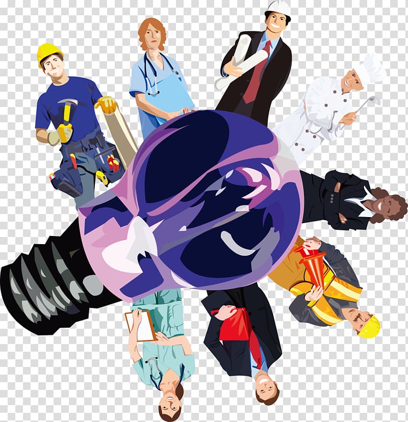 Job Professional Career Skill, Occupational characters light bulb on transparent background PNG clipart