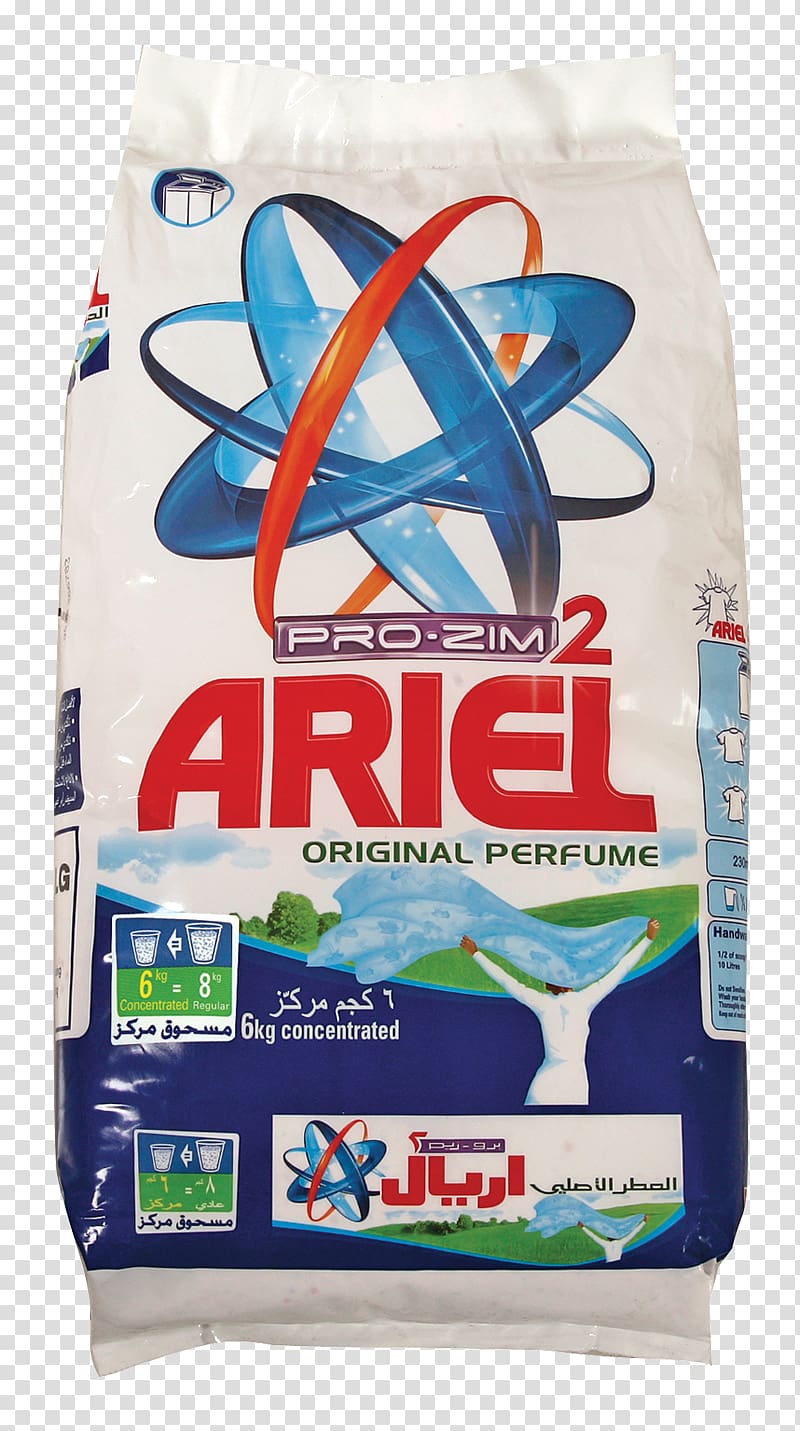 Ariel Laundry Detergent Washing, washing powder transparent background PNG clipart