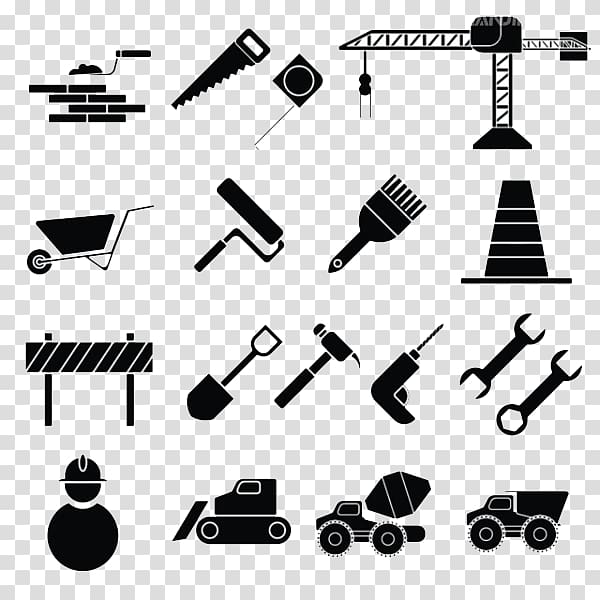utility vehicle and construction equipment art, Euclidean Architectural engineering Icon, civil Engineering transparent background PNG clipart