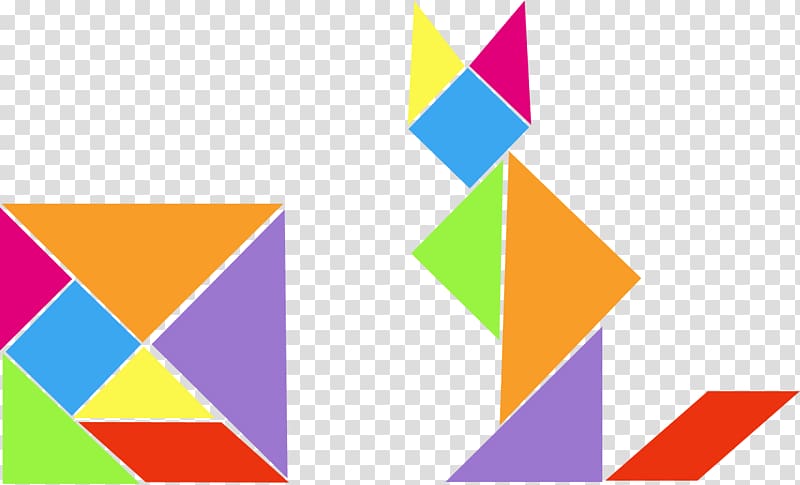 Tangram Jigsaw Puzzles Geometric shape Game Triangle, triangulo transparent background PNG clipart