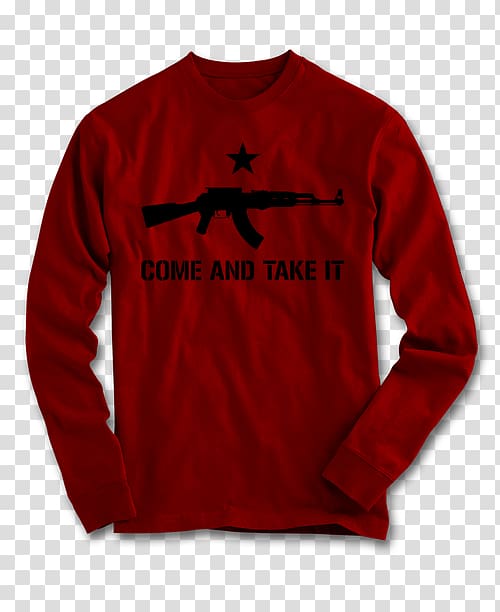 Come and take it T-shirt Cannon Hoodie Shoulder, 2nd amendment transparent background PNG clipart