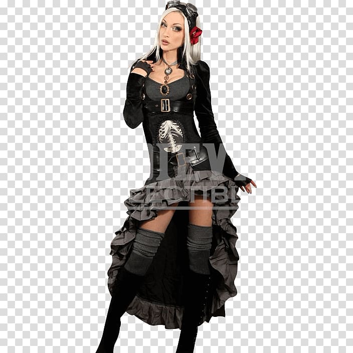 Steampunk and Neo-Victorian Gothic women`s black and brown