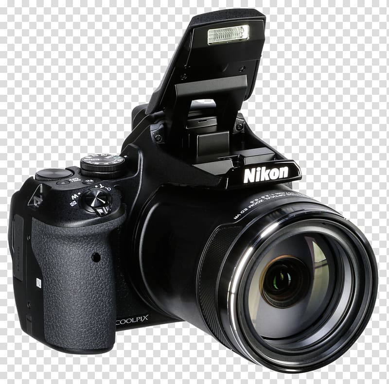 Digital SLR Nikon Coolpix P900 Camera lens, nikon\'s coolpix p900 transparent background PNG clipart