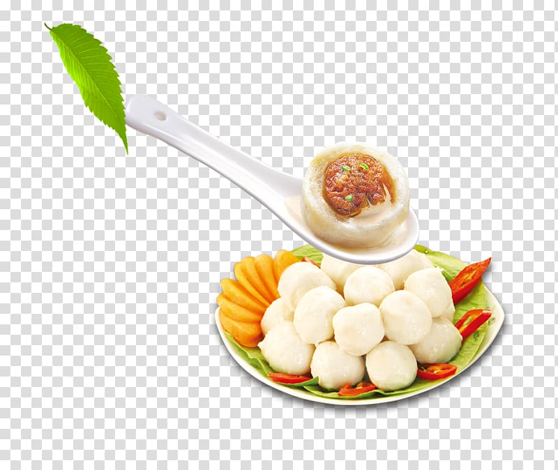 Fish ball Meatball Yusheng Beef ball Malatang, Fish products in kind meatball dish chili ginger lettuce transparent background PNG clipart