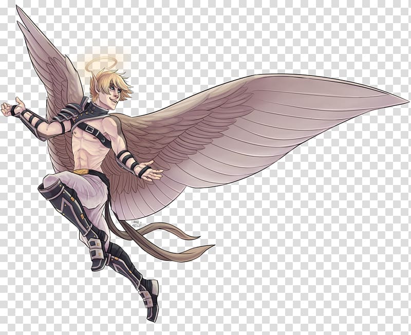 Figurine Legendary creature Angel M, maintain one\'s original pure character transparent background PNG clipart
