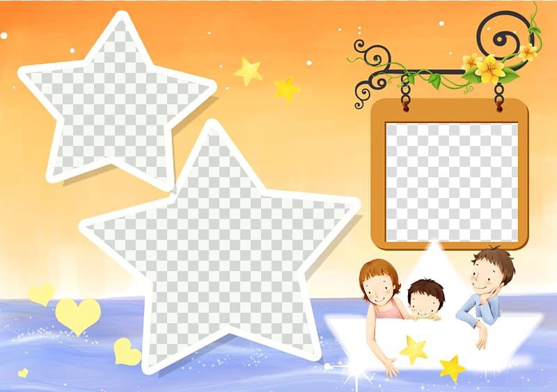 children on boat , Child Template Illustration, Pretty Star Children Templates transparent background PNG clipart