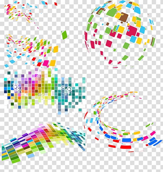 Circle Ball Space Solid geometry, Color sense of space lattice transparent background PNG clipart