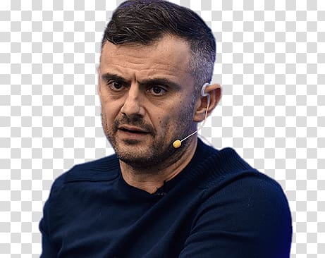 man in blue long-sleeved shirt, Gary Vee Speaking transparent background PNG clipart