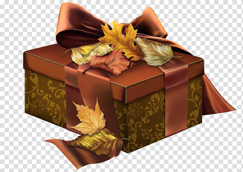 Gift Autumn Box , creative gift transparent background PNG clipart