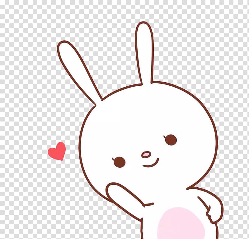 white and pink bunny illustration, Cuteness Hello Kitty Lock screen , Cute cartoon bunny transparent background PNG clipart
