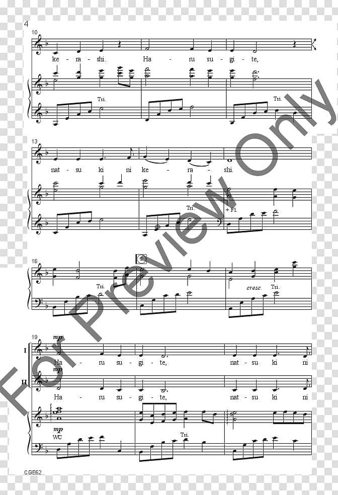 Sheet Music J.W. Pepper & Son Lyrics Arrangement, japanese wind chimes transparent background PNG clipart