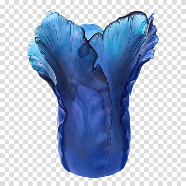 Tulip vase Blue Daum Art Nouveau, vase transparent background PNG clipart