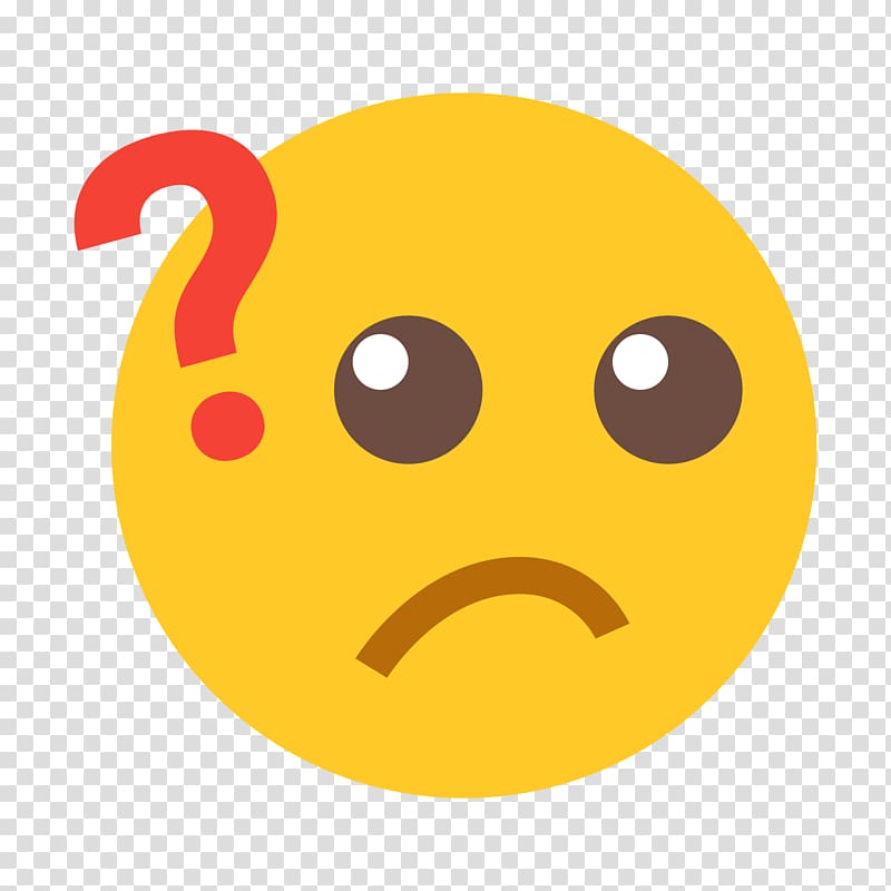 sad emoji illustration, Emoji Emoticon Computer Icons Smiley Icon, question marks transparent background PNG clipart