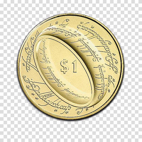 Coin set The Lord of the Rings Sauron Gold, Coin transparent background PNG clipart