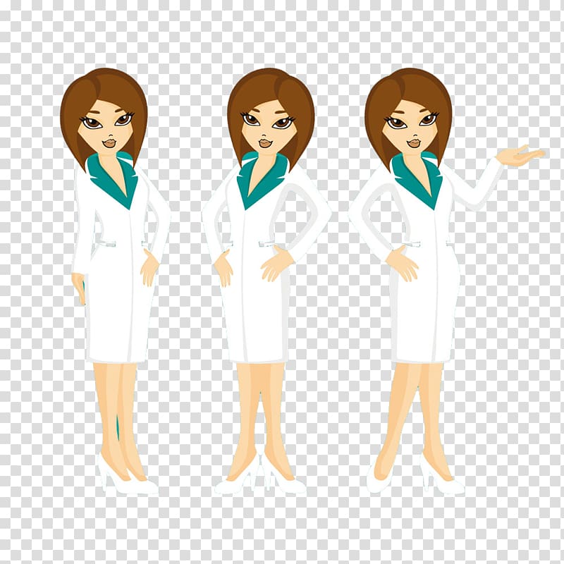 Physician Euclidean , Three doctors posture beauty buckle creative HD Free transparent background PNG clipart