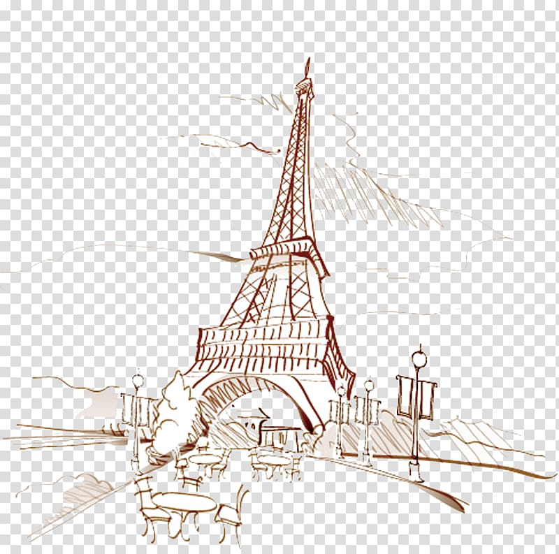 Eiffel Tower Pont Alexandre III Seine, Eiffel Tower transparent background PNG clipart